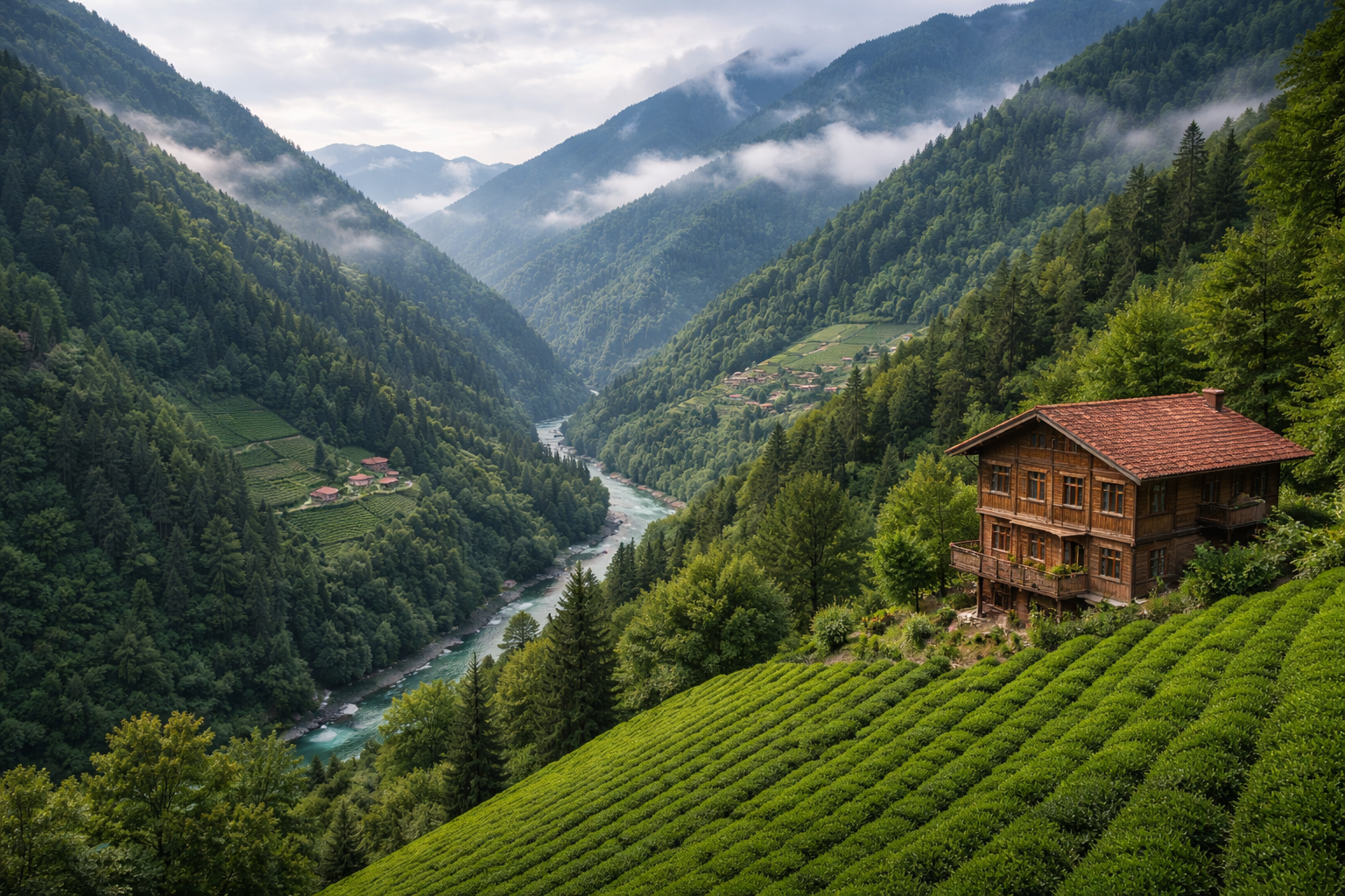 Karadeniz'in yemyesil doga manzarasi