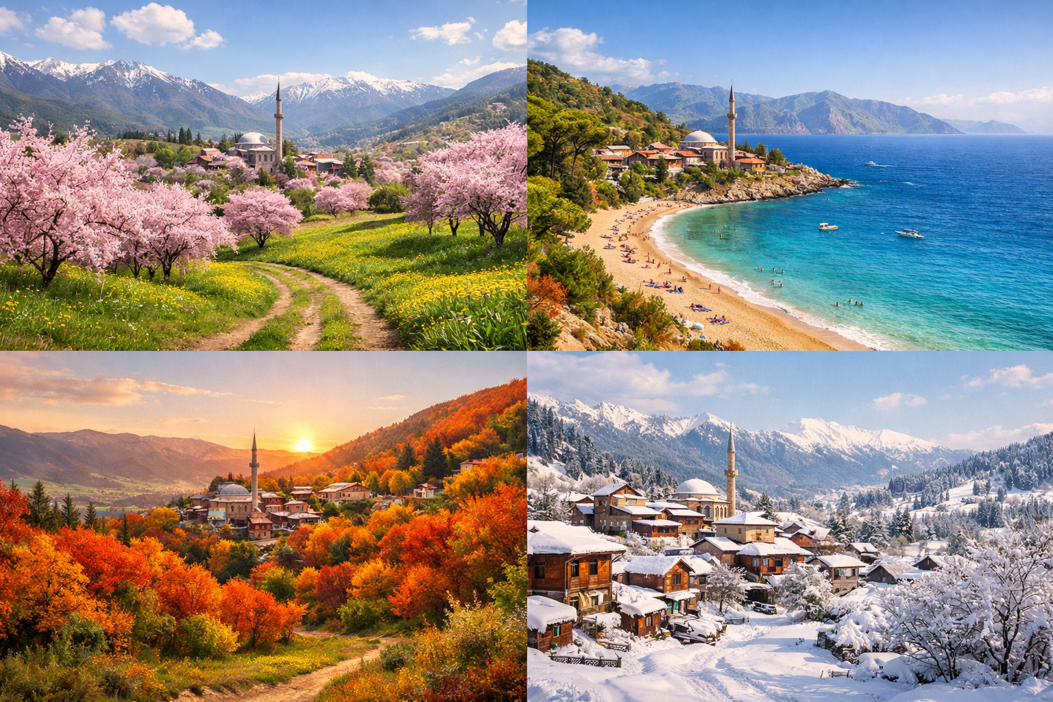 Turkiye'nin dort mevsim dogal guzelligi